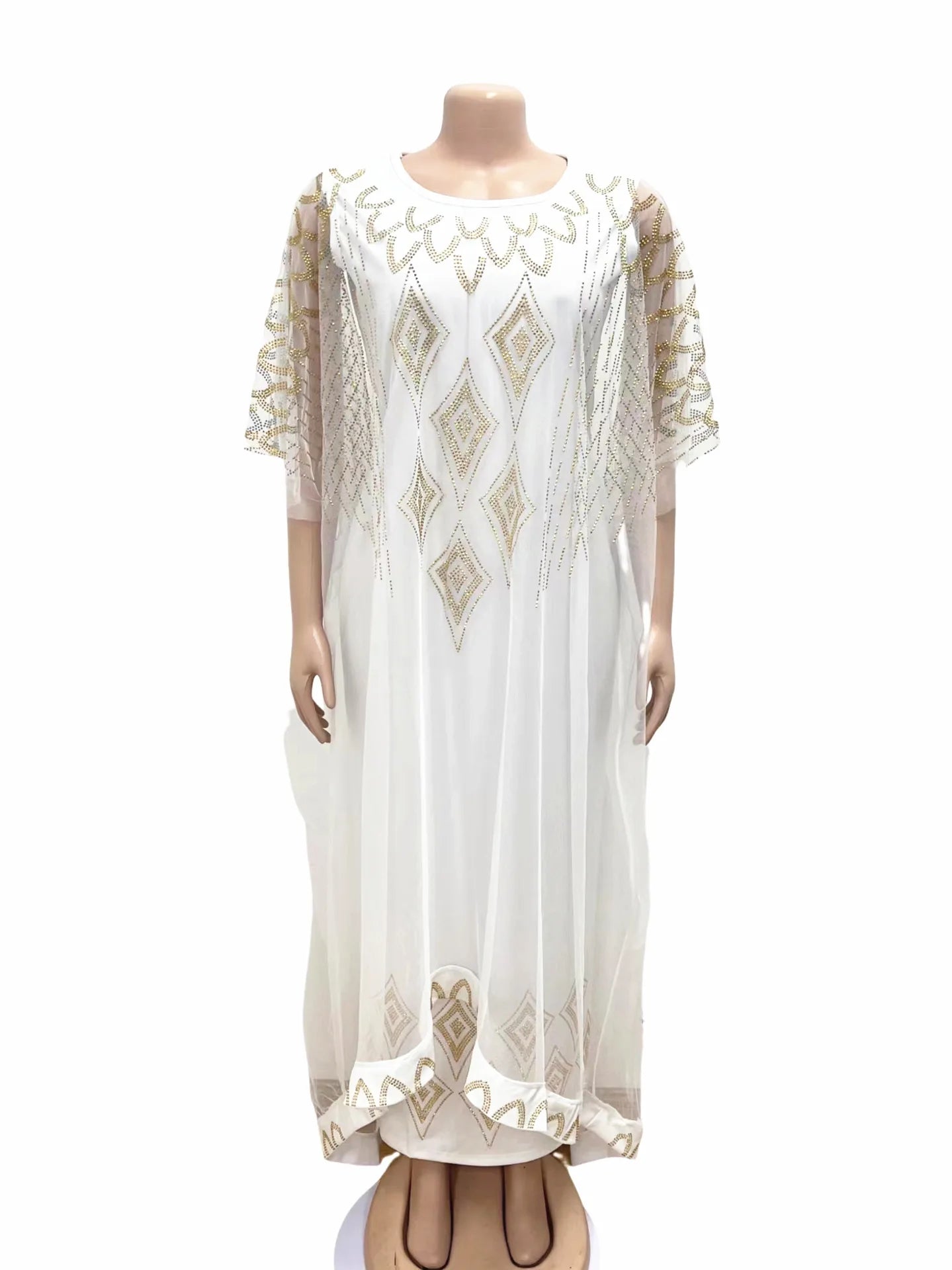 Hot Drill Abaya Robe Femme Dress