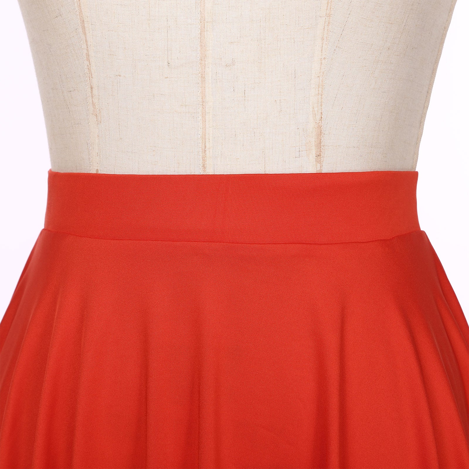 Elastic Waistband Flared Ruffles Skirts