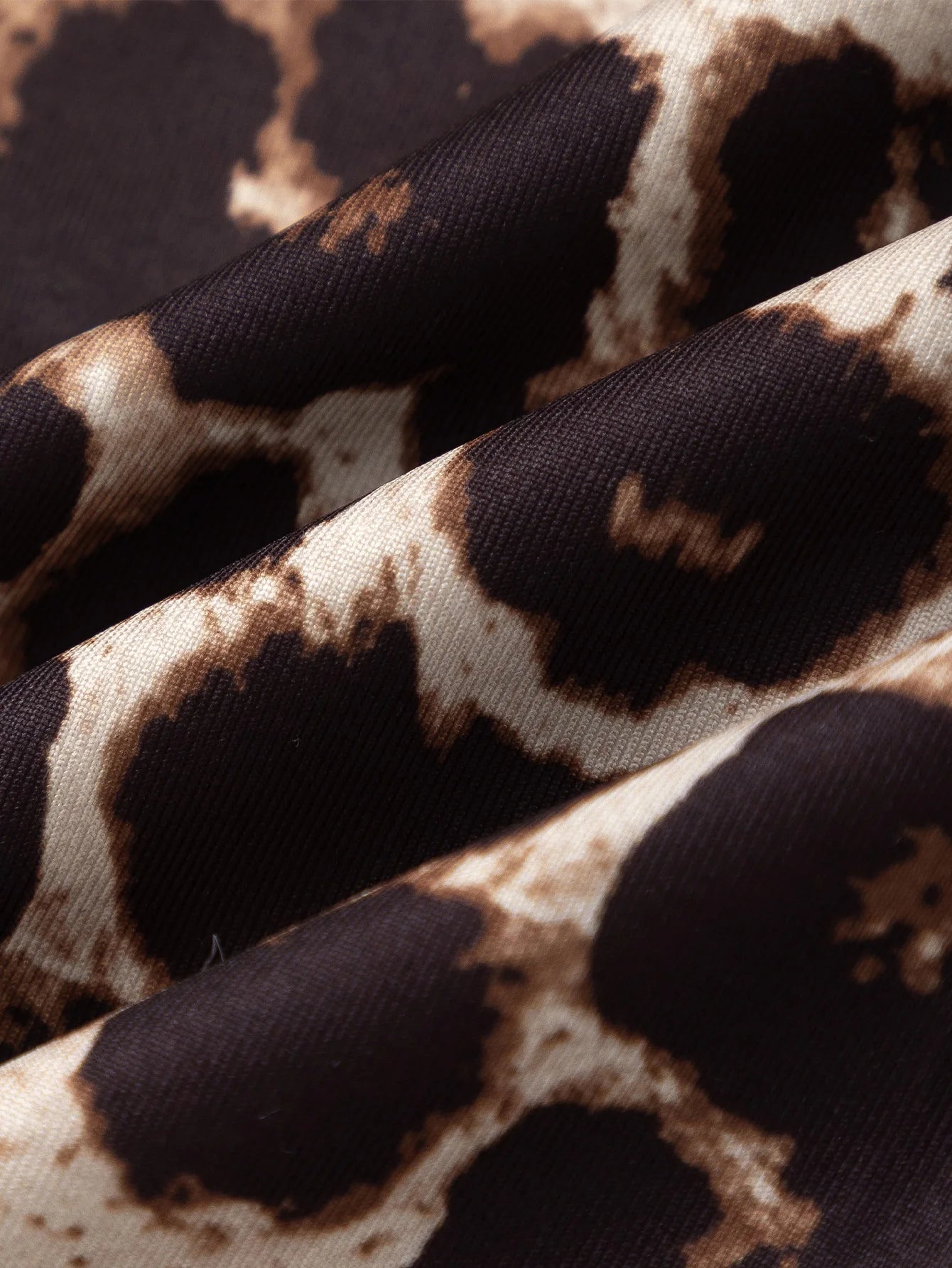 Leopard Print Skirt High Waist Slim Fit Elastic Waist Short Skirt