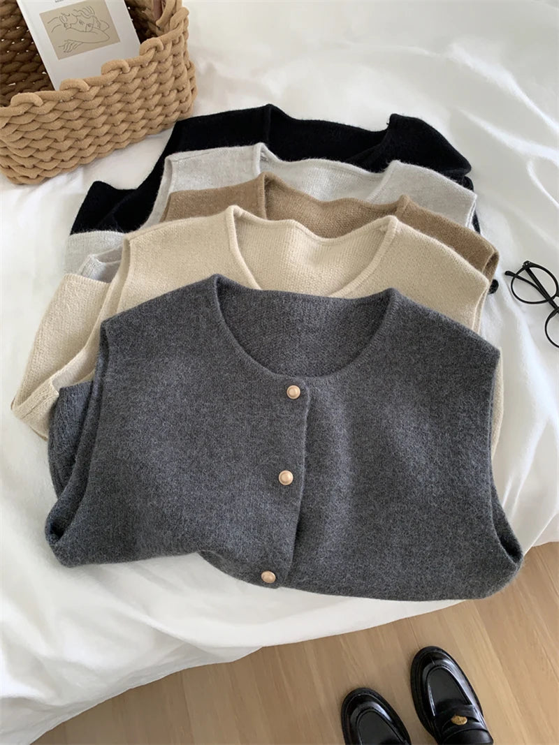 Elegant Knitted Sleeveless Casual Sweater Tanks Tops