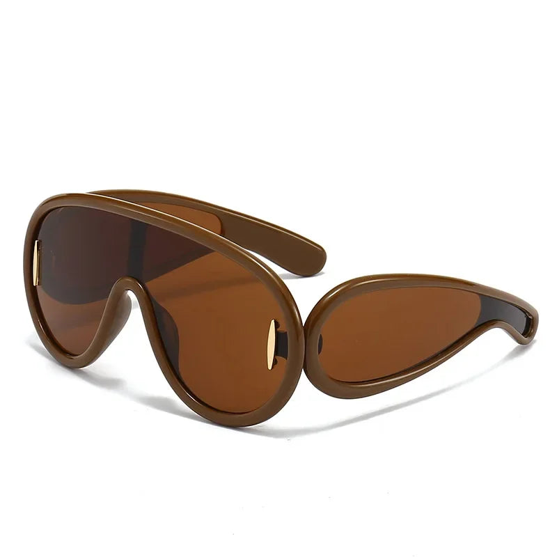 Luxury Wave Mask Trending Sunglasses