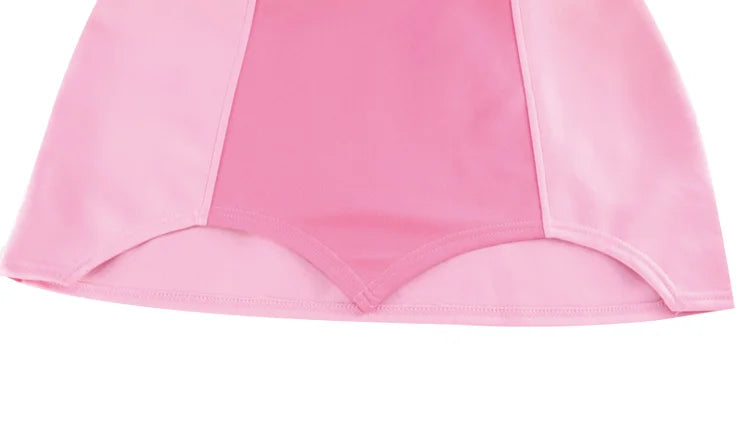 Patchwork Zipper Square Collar Causal Sleeveless Dress