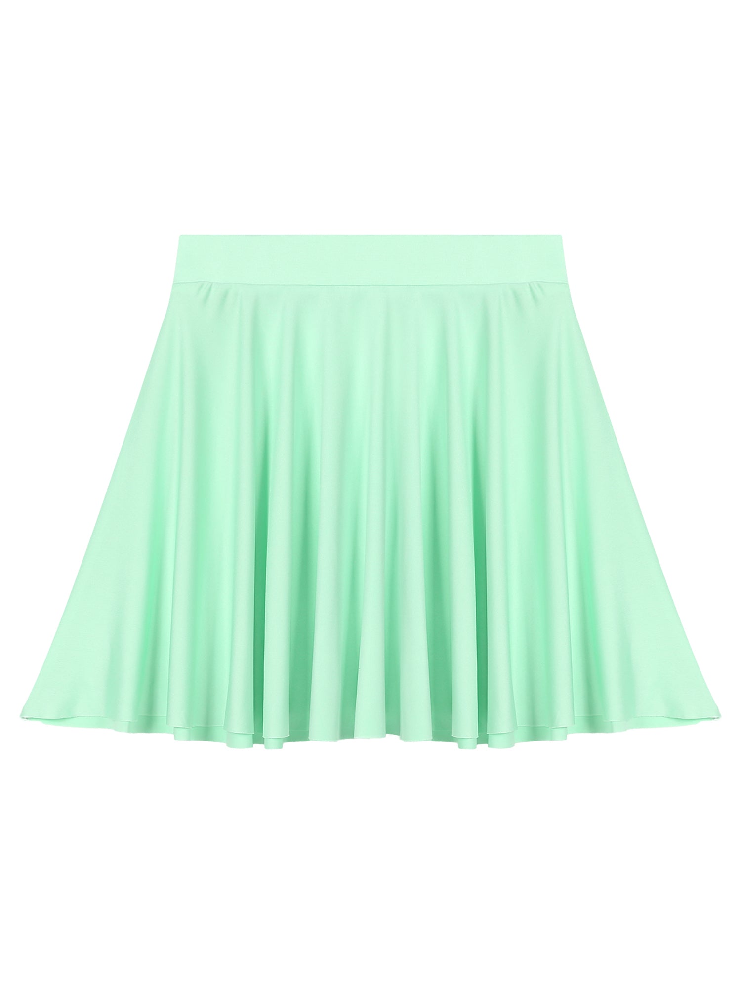 Elastic Waistband Flared Ruffles Skirts