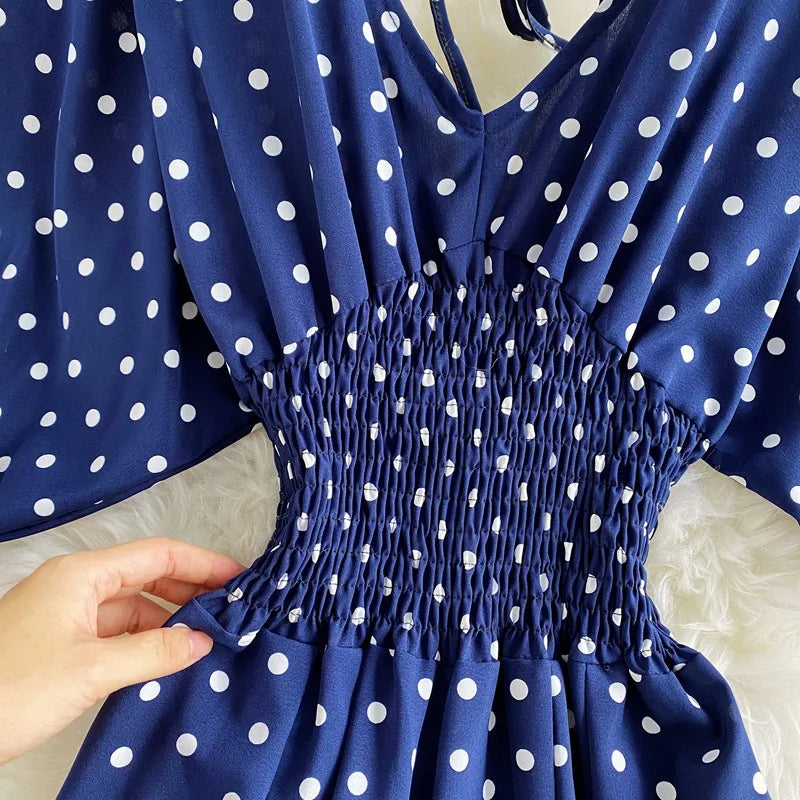 V Neck Dolman Sleeves Floral Print Wide Leg Jumpsuit