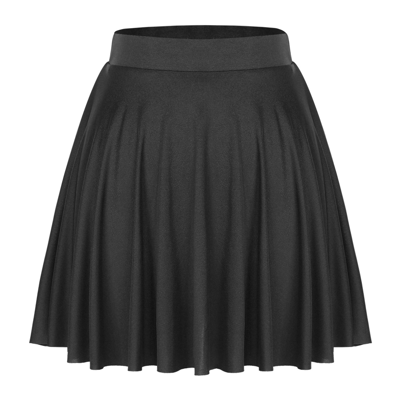 Elastic Waistband Flared Ruffles Skirts