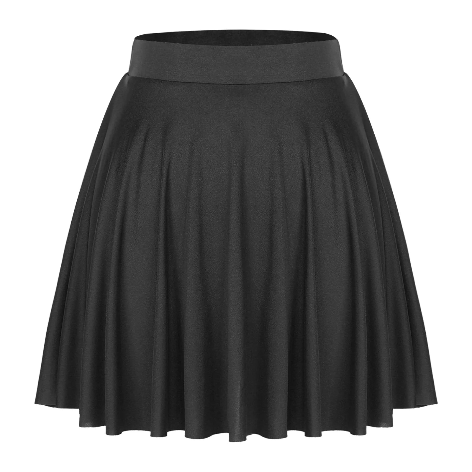 Elastic Waistband Flared Ruffles Skirts