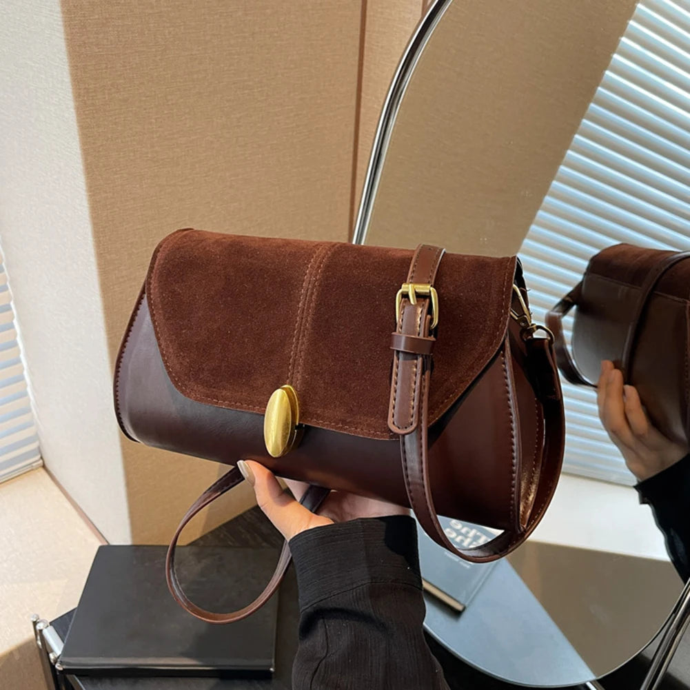 PU Shoulder Retro Vintage Small Tote Handbag