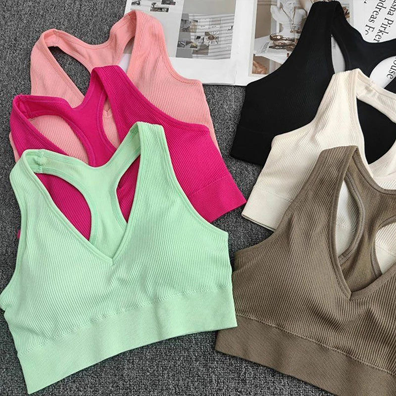 Sports Bra Top Push Up Fitness Yoga Bra Women Breathable Running Vest Gym Wear