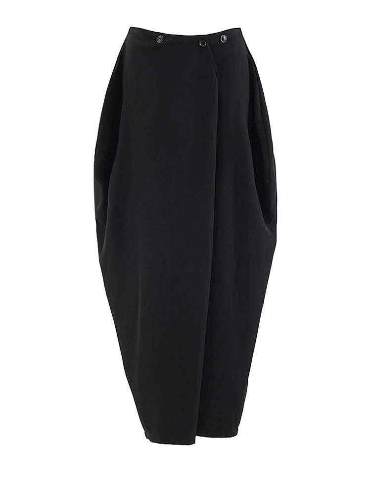 High Waist Irregular Shaped Elegant Midi Half-body Skirt