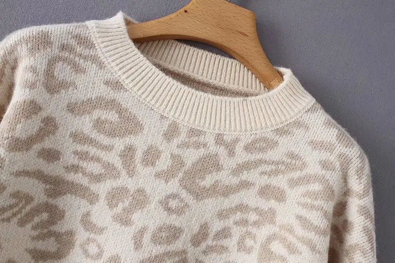 Leopard Knitted Sweater