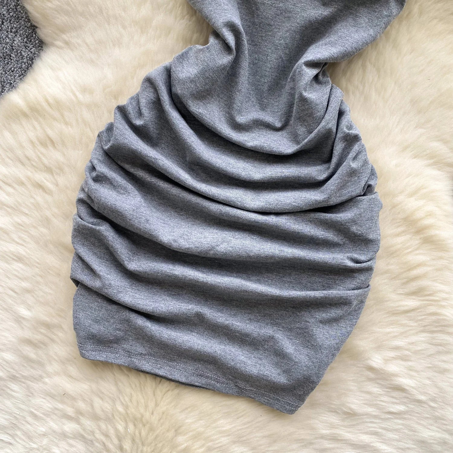 pleated sleeveless slim Vintage pencil dress