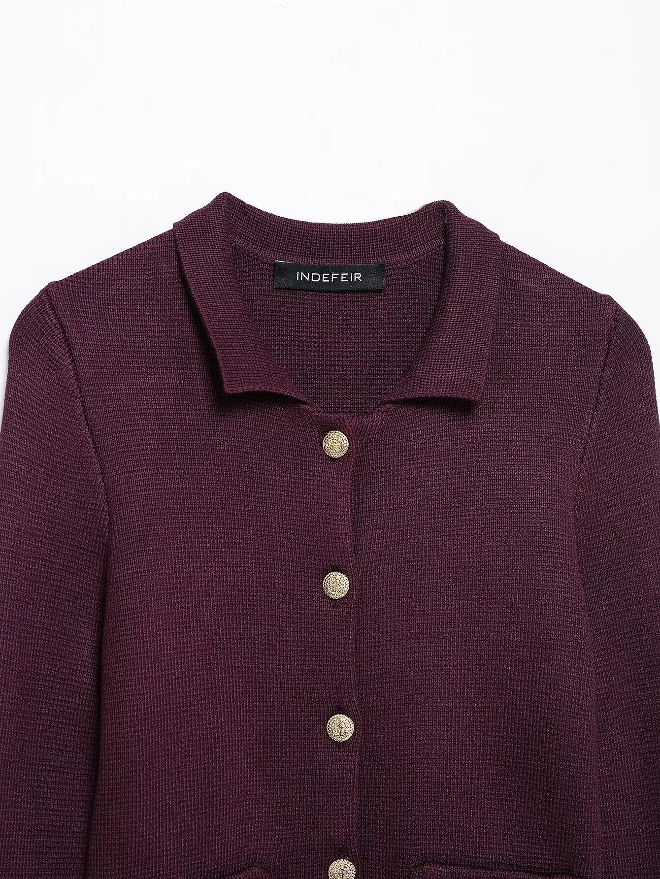 Minimalist Knitted Jacket And Skirt Set