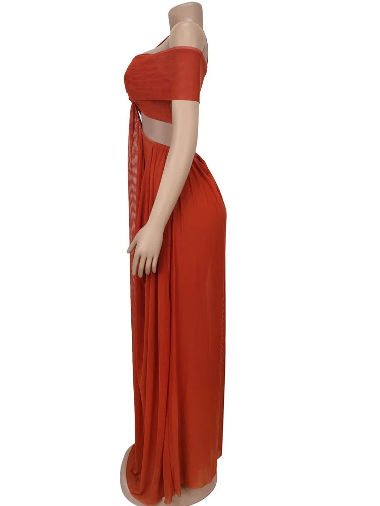 Cut Out Layered Irregular Loose Ruched Party Dress