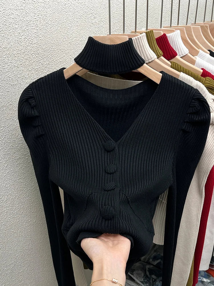 V-neck Halter for Autumn and Winter Top