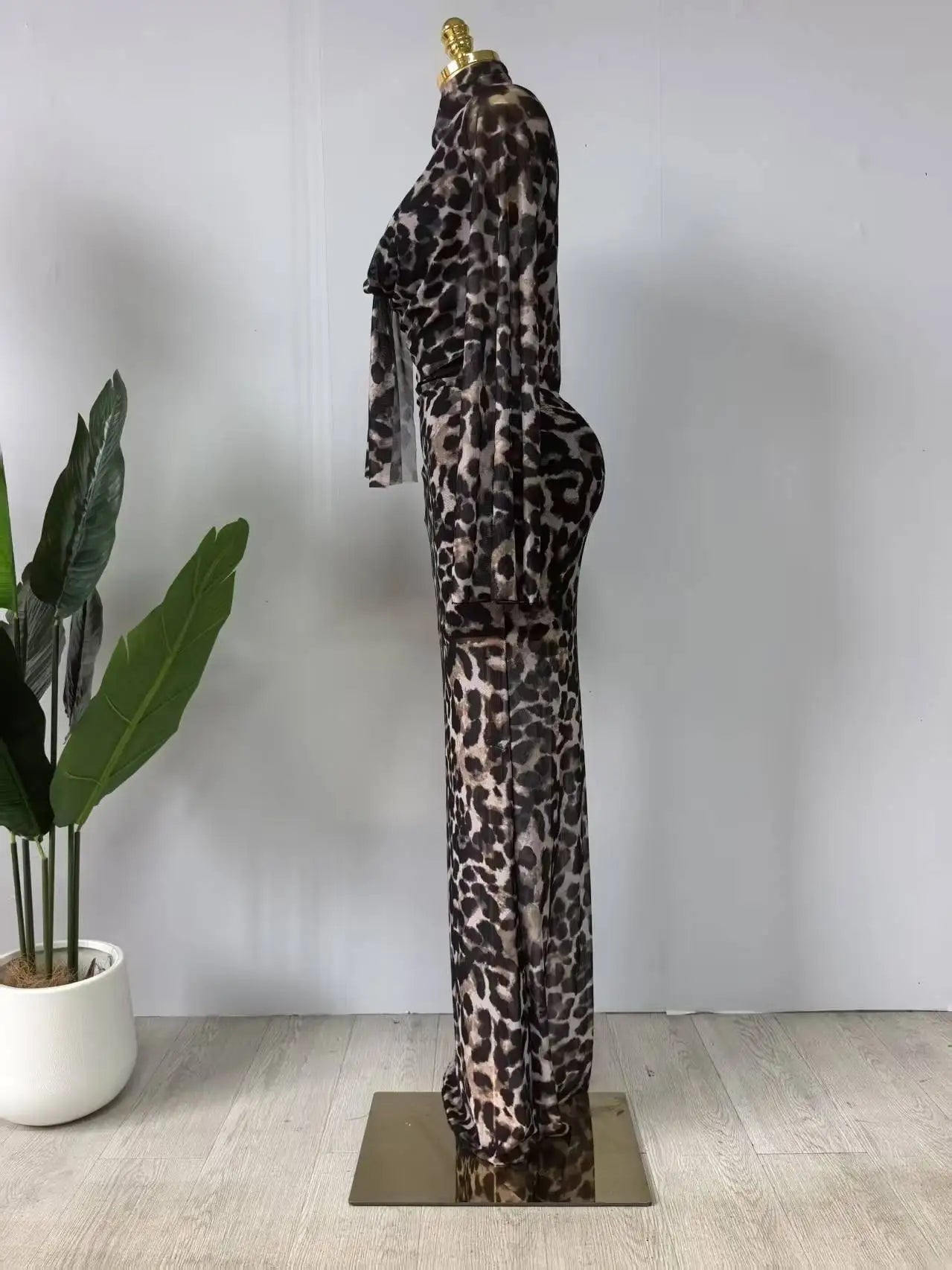 Leopard print Long Maxi Dress