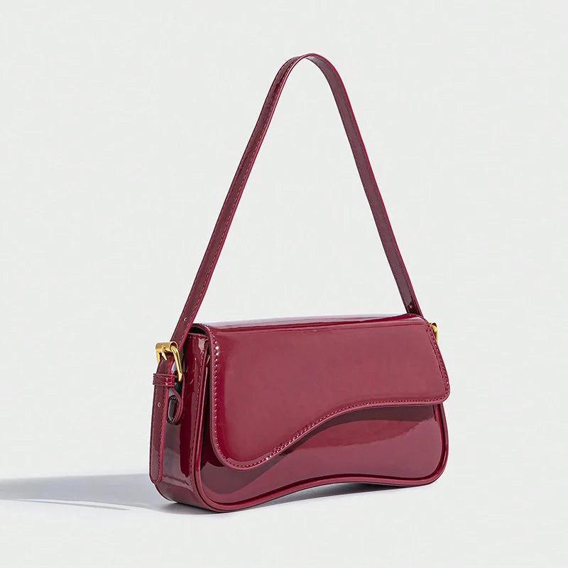 Classic crossbody bag with exquisite cherry pendant