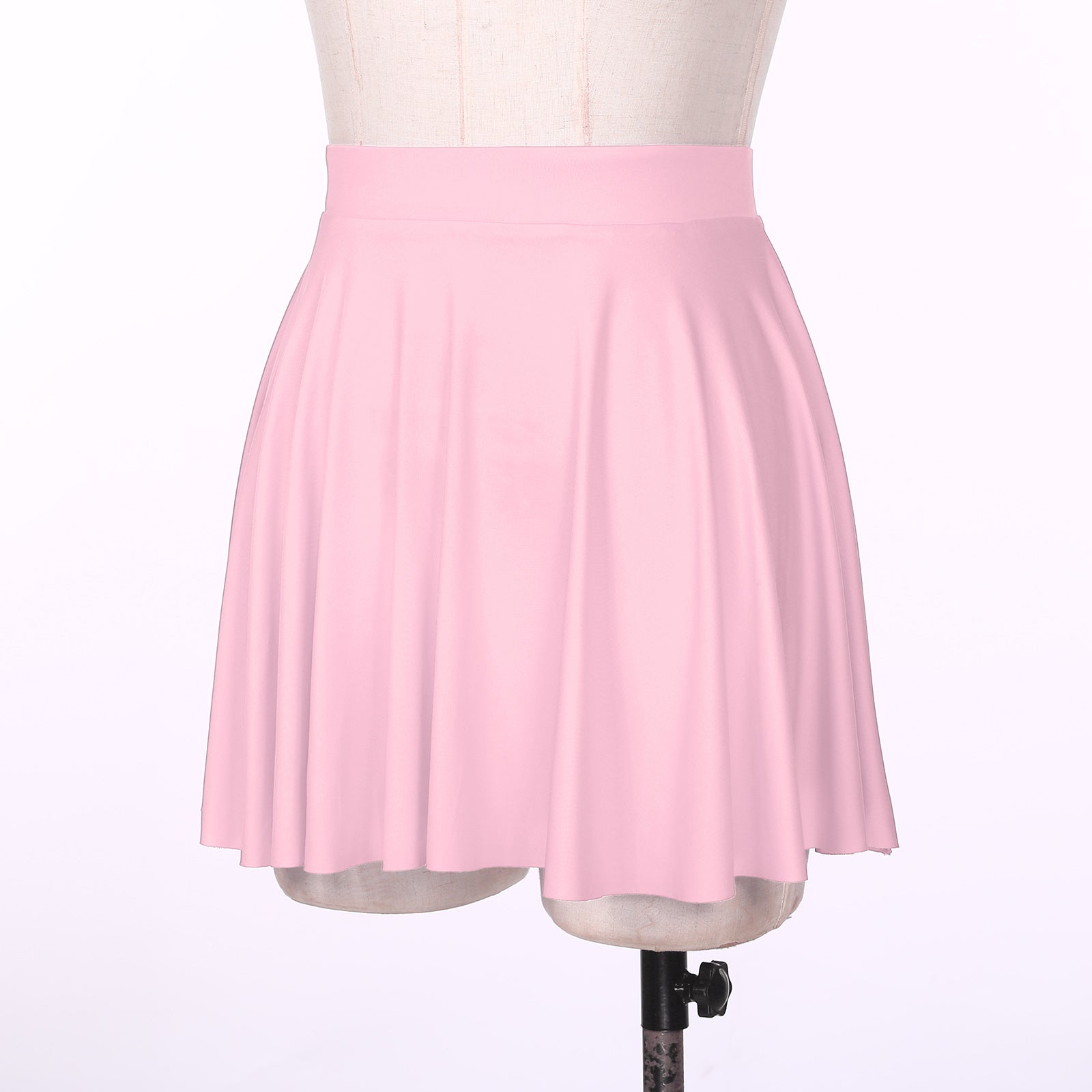 Elastic Waistband Flared Ruffles Skirts
