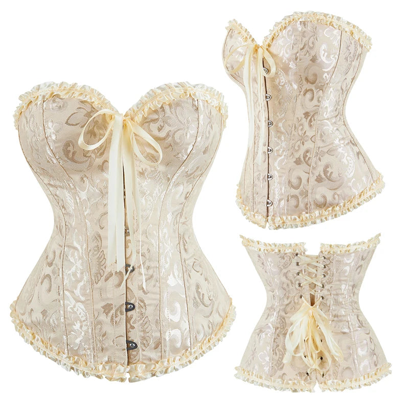 Elegant Gothic Floral Corsets
