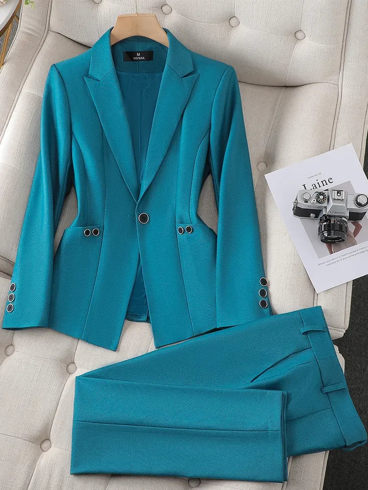 Blazer and Pant Suit Formal Business Work Wear Two Piece Set