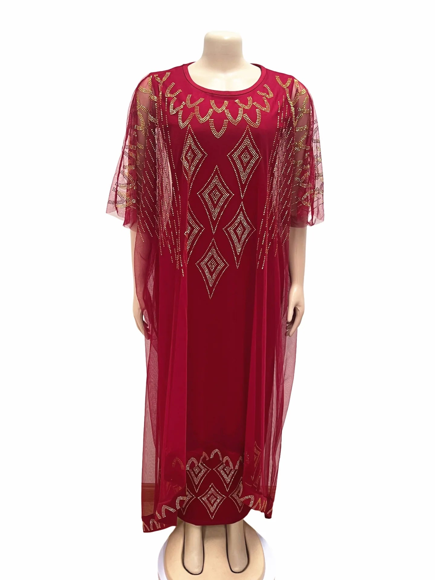 Hot Drill Abaya Robe Femme Dress