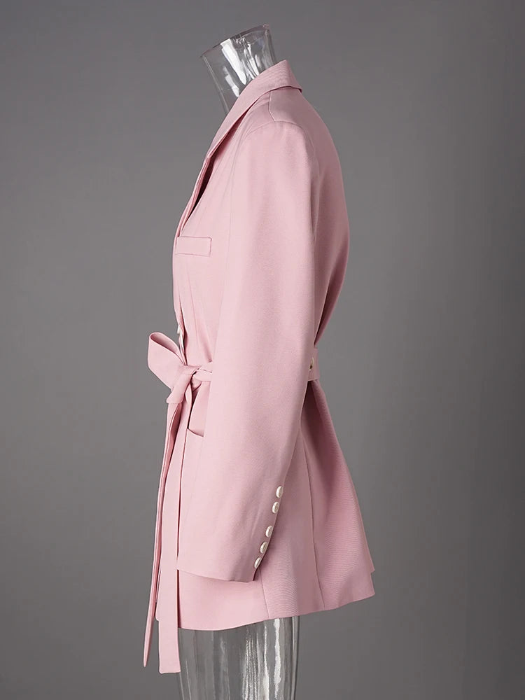 Elegant Lapel Long Sleeve Blazer Jacket