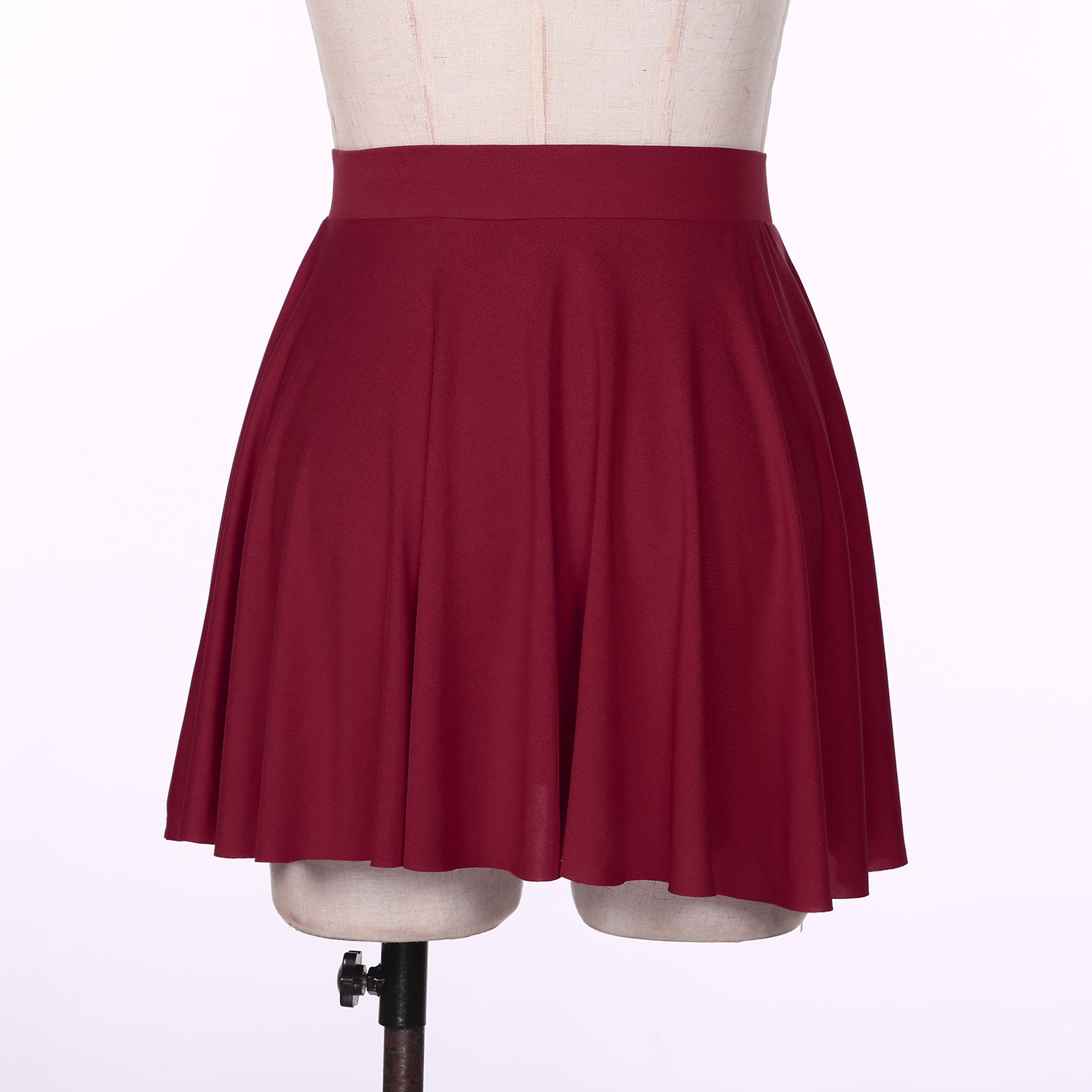 Elastic Waistband Flared Ruffles Skirts