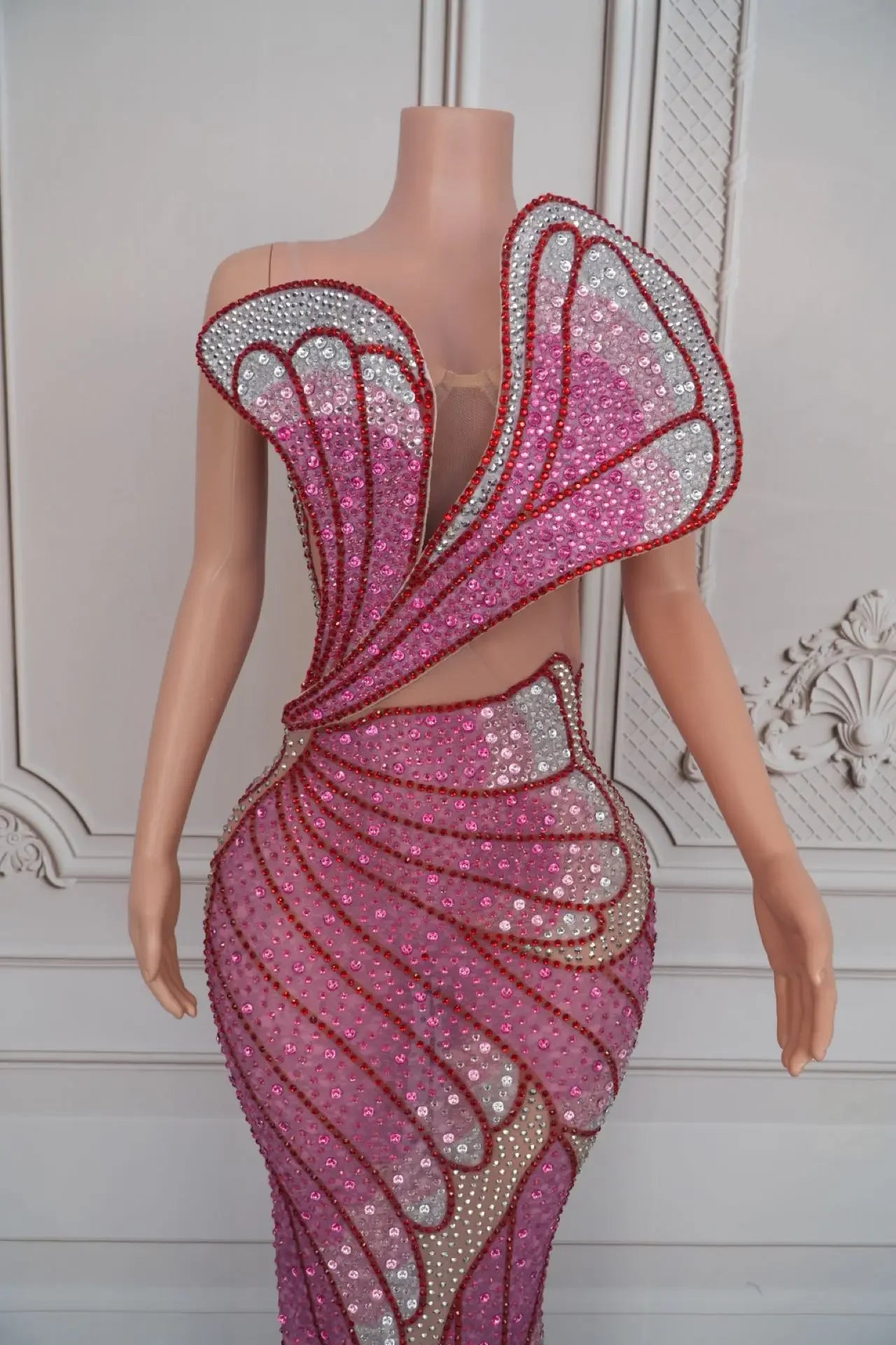 Luxurious Rhinestones Long Dress