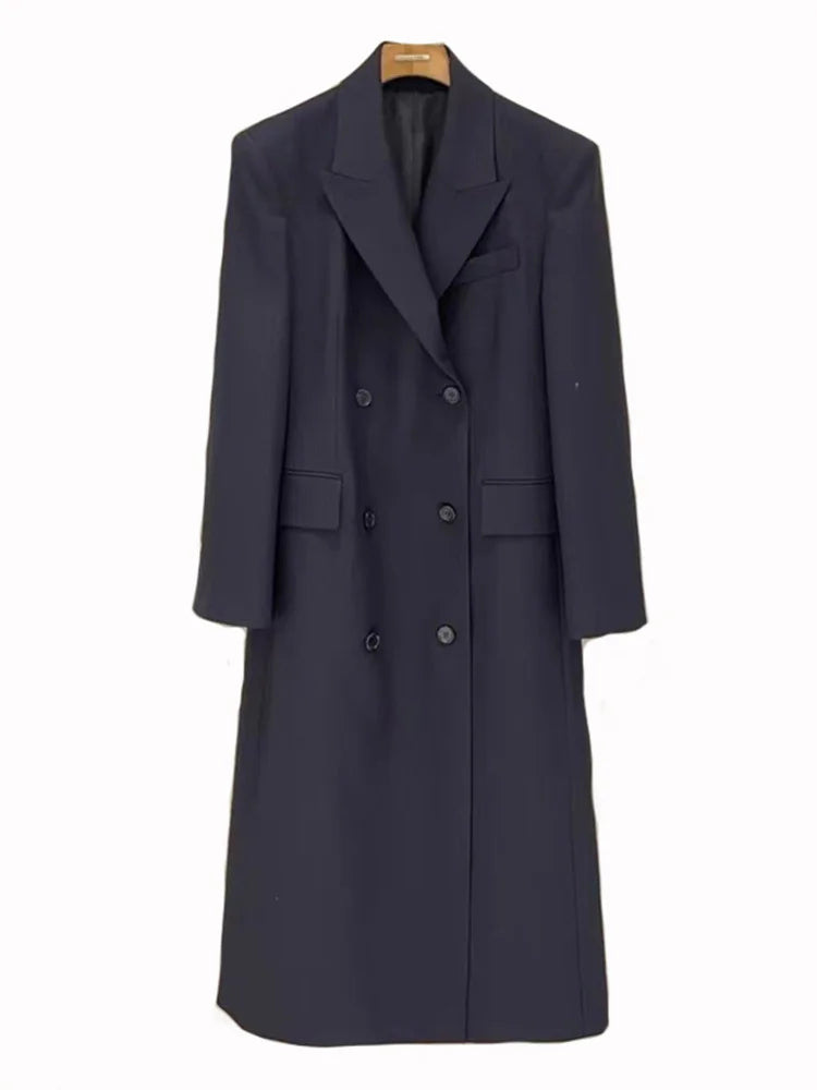 Long Blazer Coat Casual Office Lady Clothing