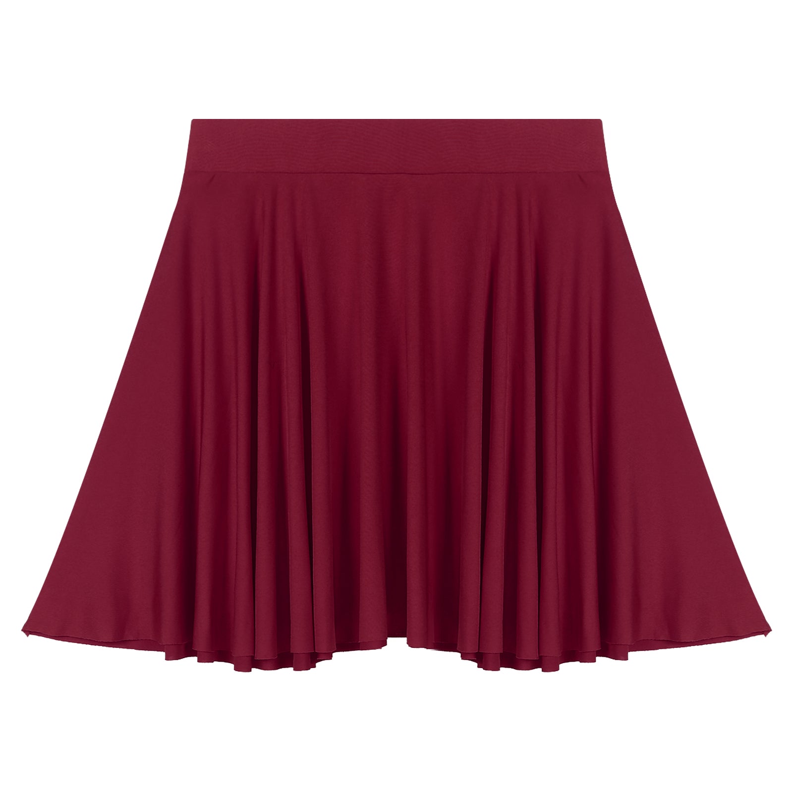 Elastic Waistband Flared Ruffles Skirts