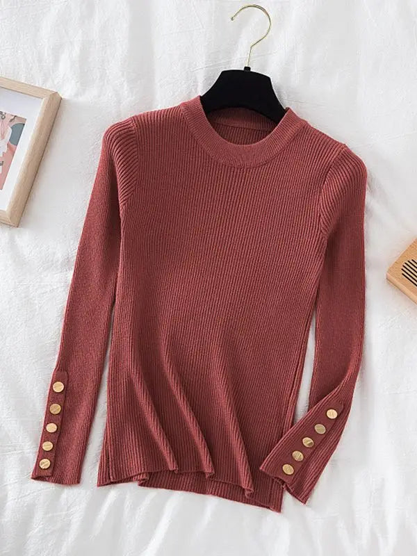 casual autumn winter o-neck chic sweater