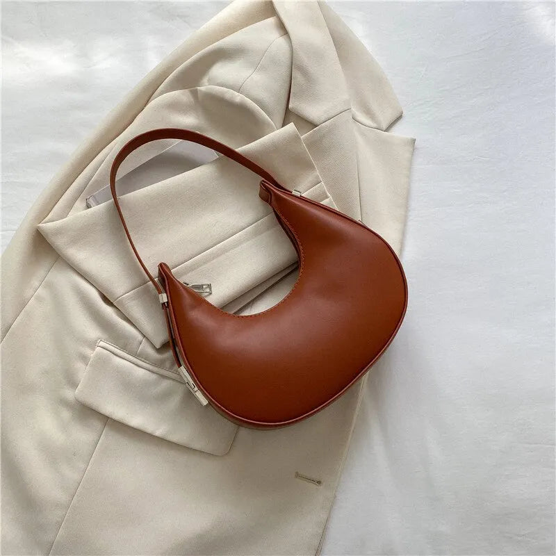 One Shoulder French Niche Crescent Shape Underarm Bag