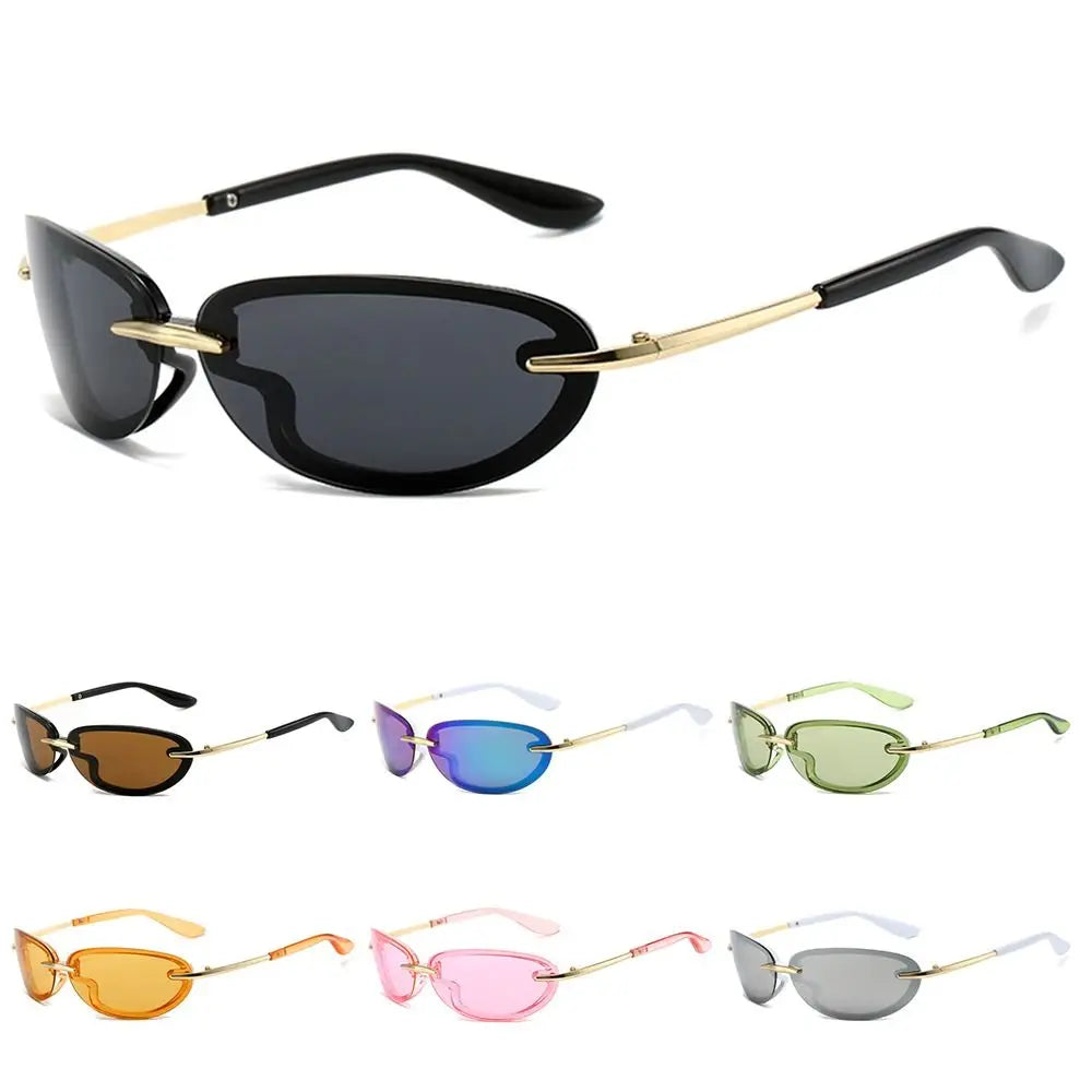 Futuristic Y2K Candy Color Rectangle Sunglasses