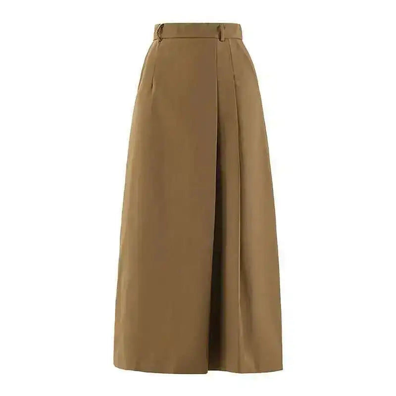 Pleated Shaped Elegant A-line Half-body Skirt High