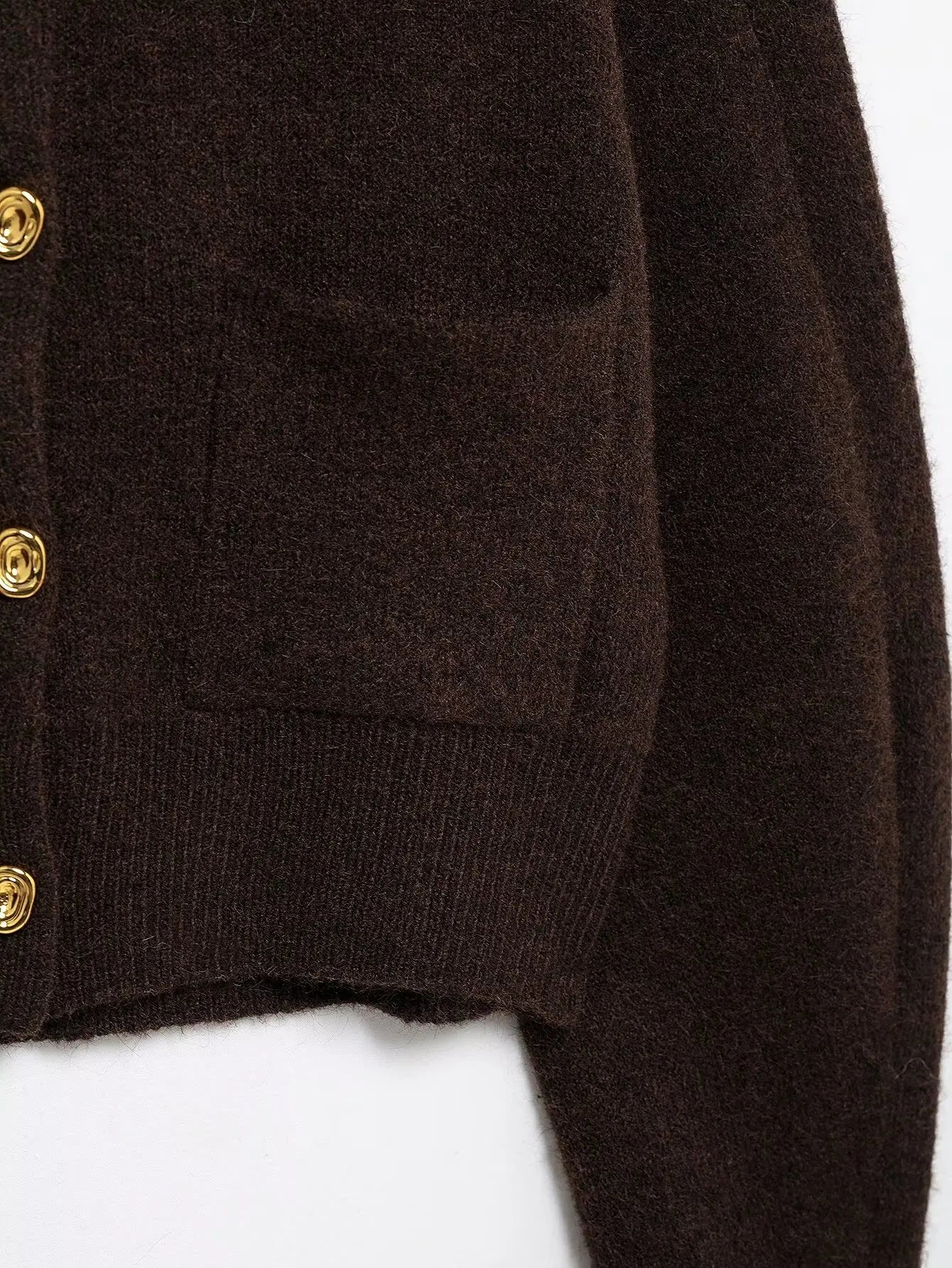 Knitted Two Pieces Autumn Winter Round Neck Long Sleeve Cardigan Sweater Waist Mini Skirt
