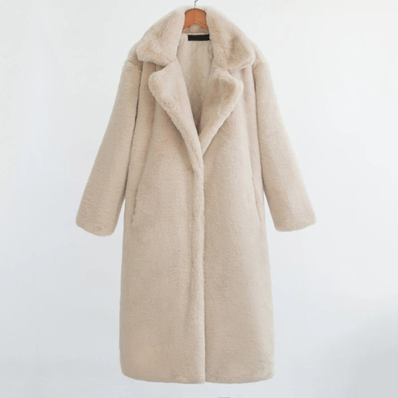 Faux Soft Mink Fur Loose Coat