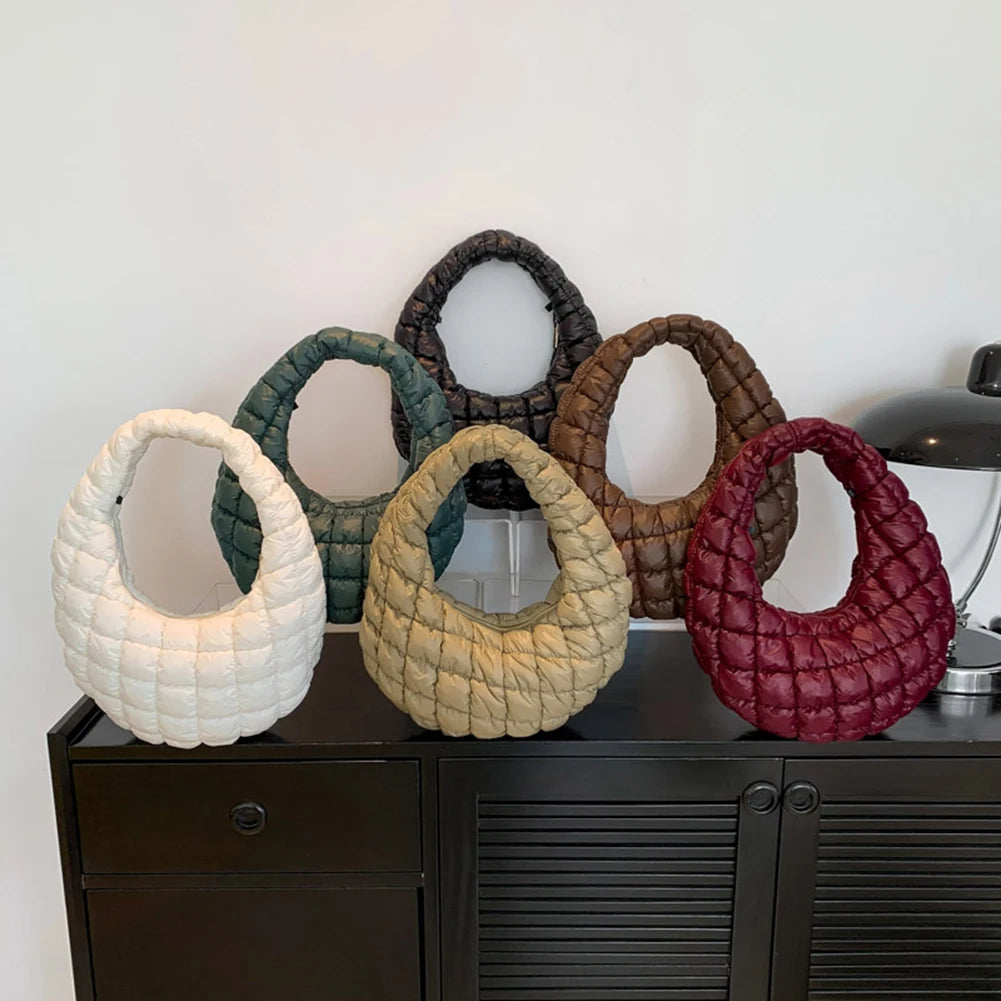Padded Hobo Versatile Soft Quilted Tote Handbag