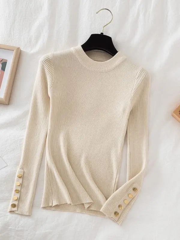 casual autumn winter o-neck chic sweater