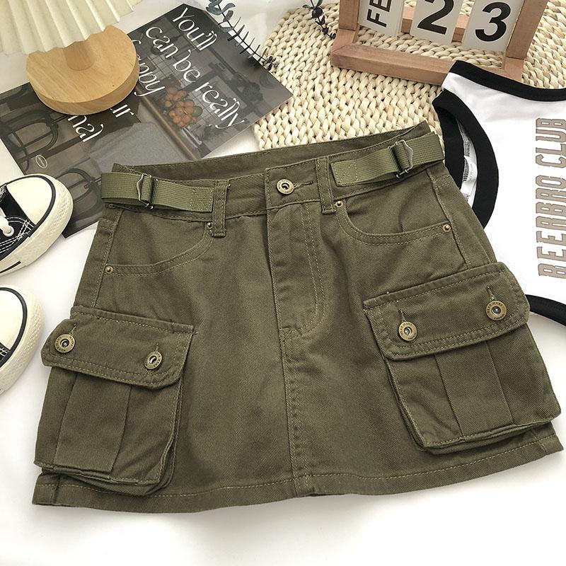 Vintage Denim Cargo Skirts