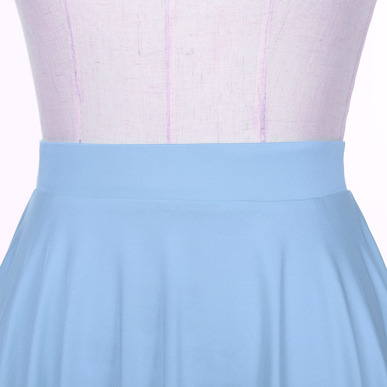 Elastic Waistband Flared Ruffles Skirts
