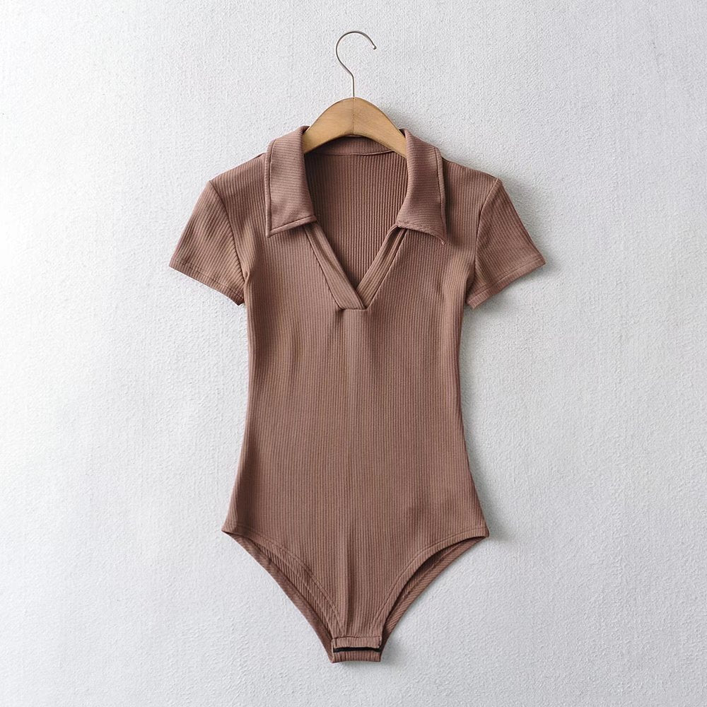 Elastic Short Sleeve Bodysuit