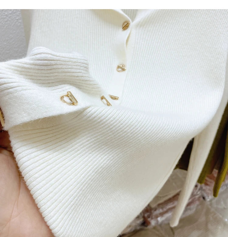 Single Breasted Knitted Sweater Cardigan Jumpers