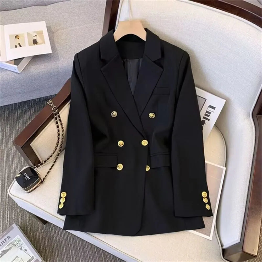 Casual Long Sleeve Slim Double Blazer Jackets