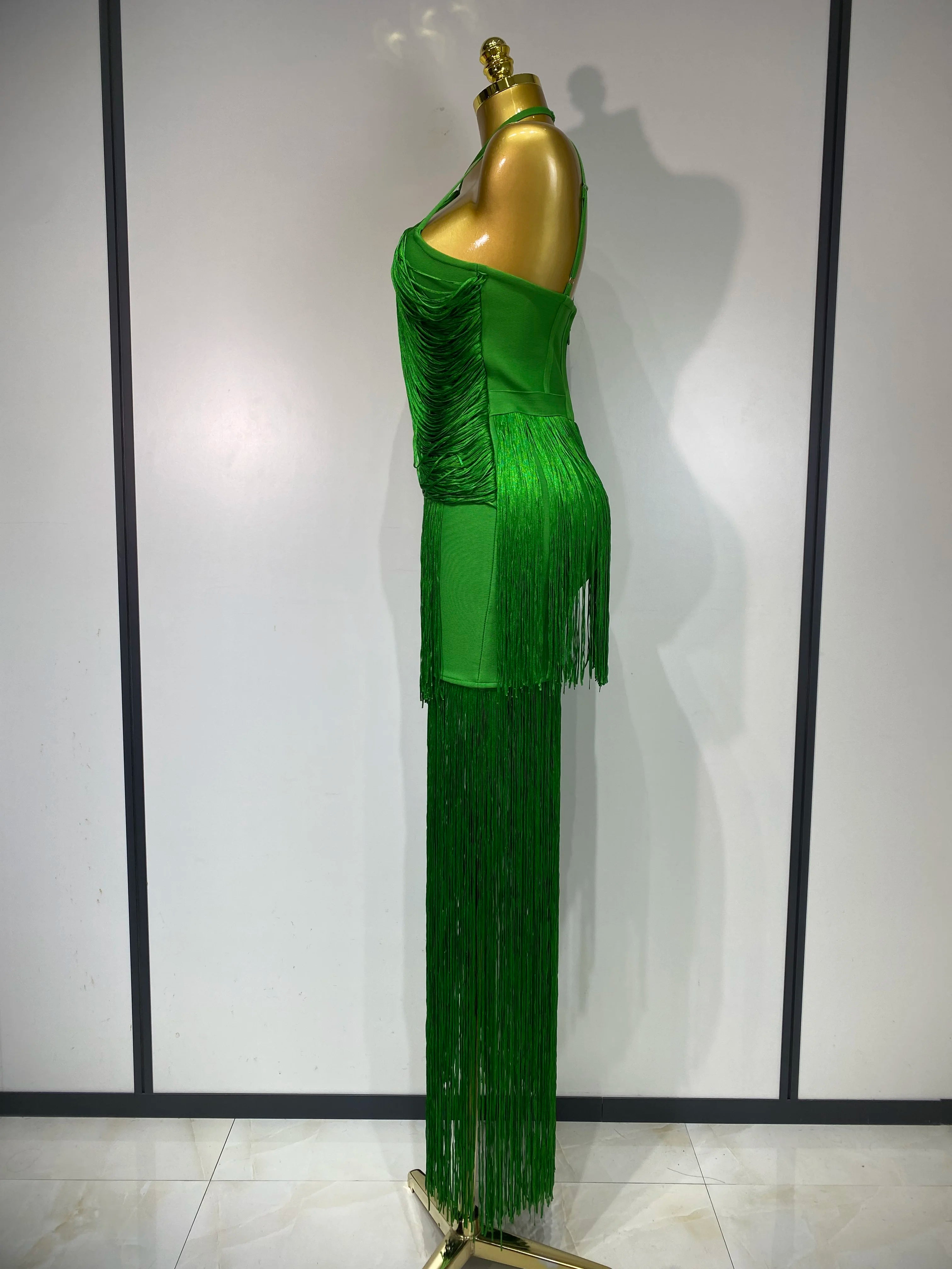 Backless Tassel Bodycon Bandage Dress