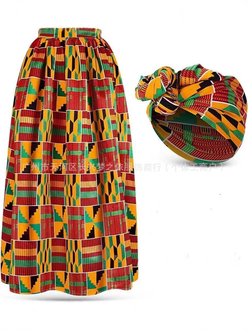 African  Fringe Skirt + Scarf