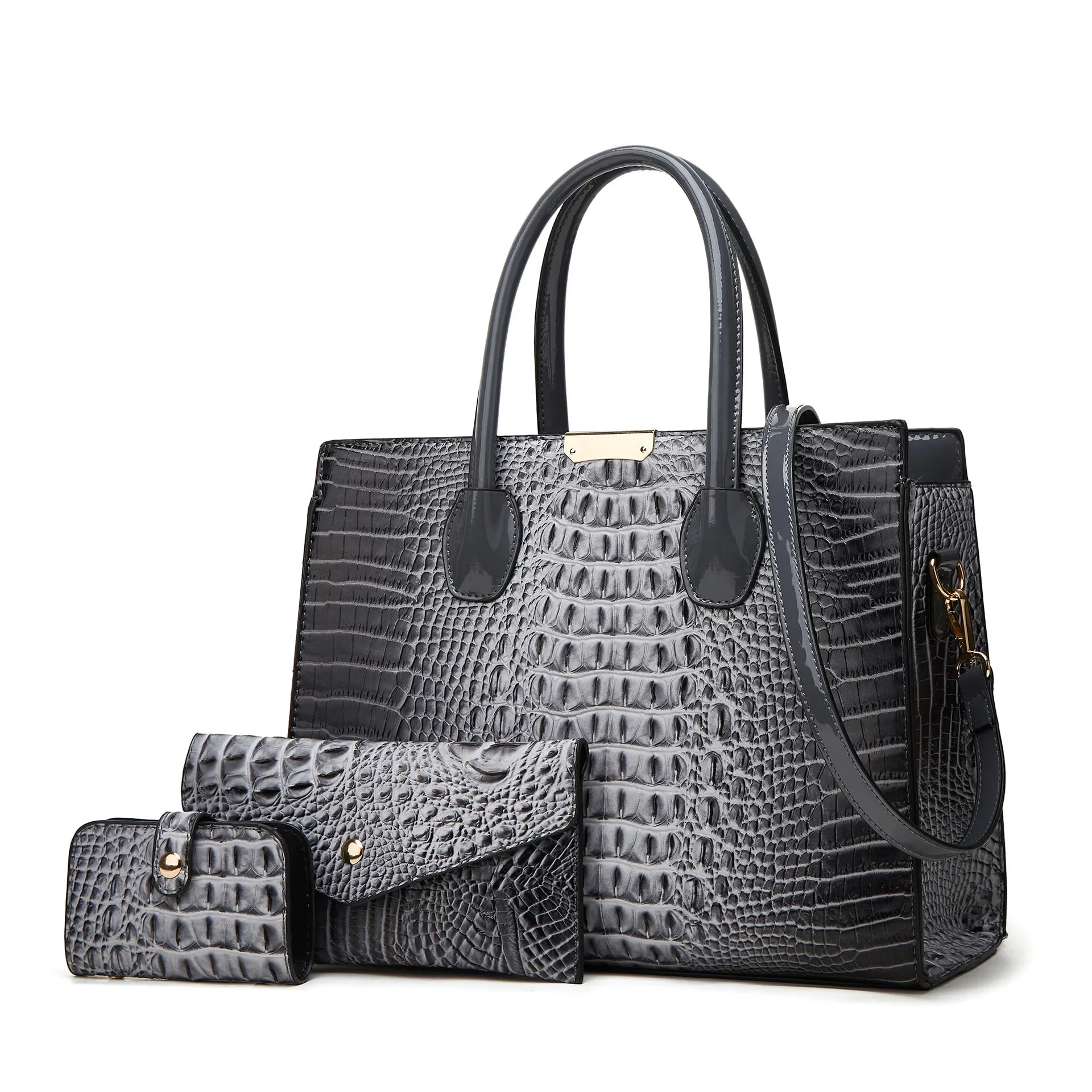 Crocodile Pattern Shoulder Crossbody Bag