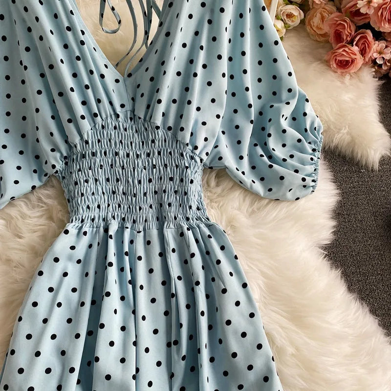 V Neck Dolman Sleeves Floral Print Wide Leg Jumpsuit