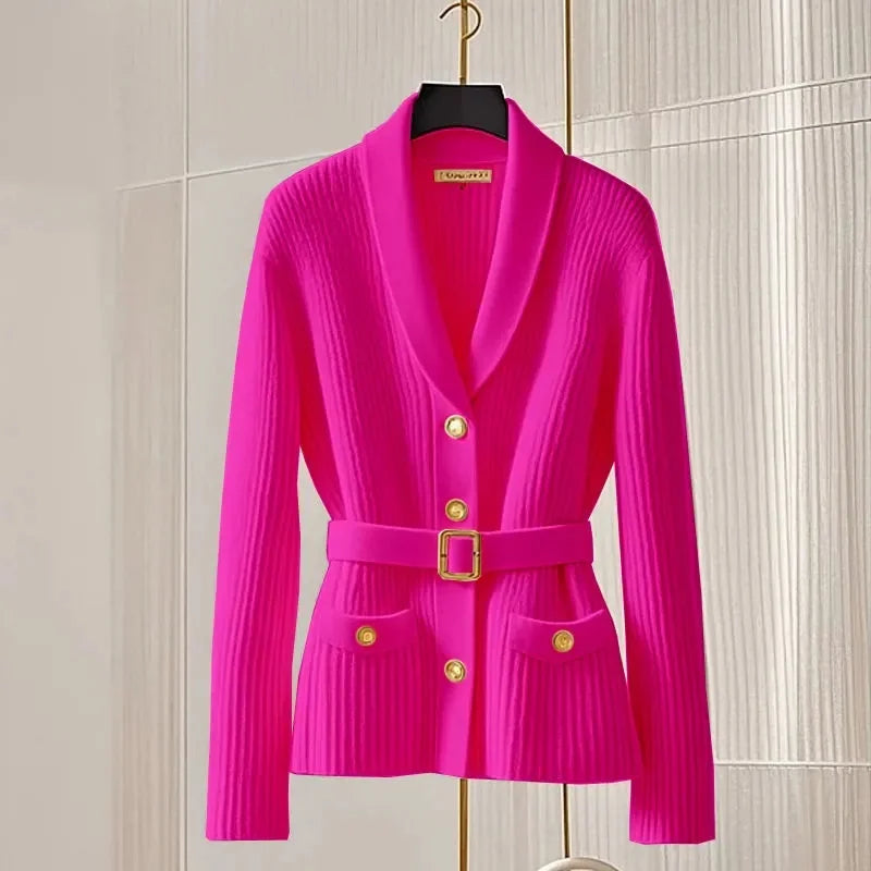 Elegant Casual Slim Knitted Jacket