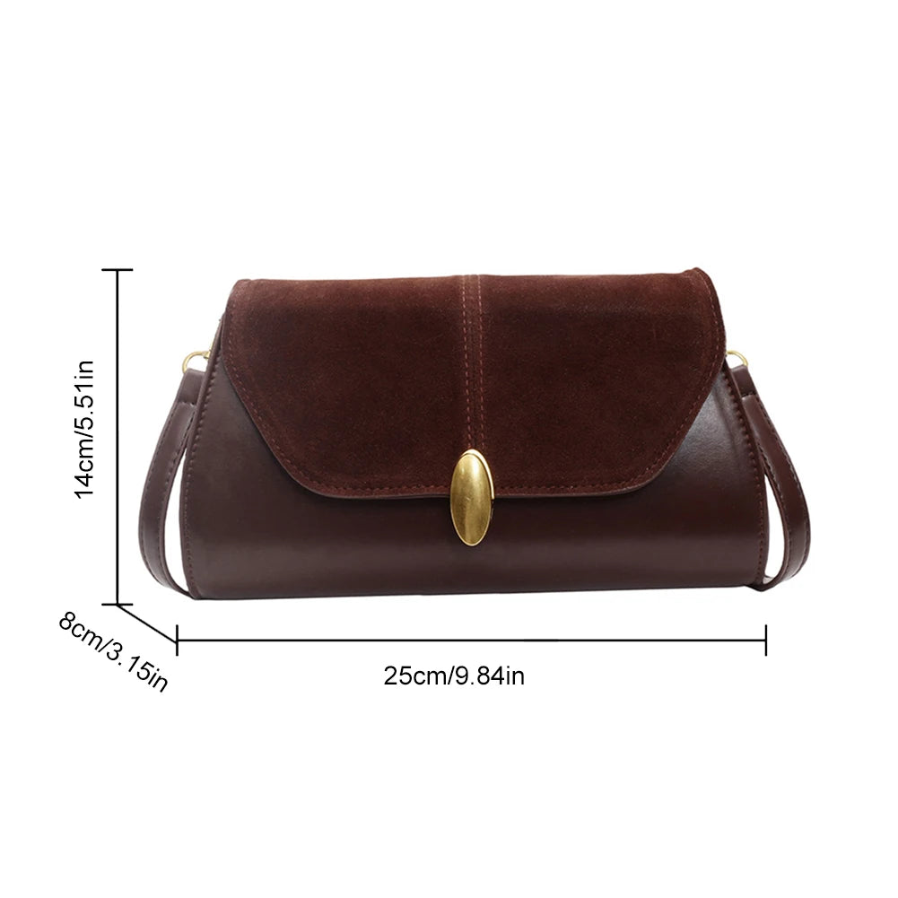 PU Shoulder Retro Vintage Small Tote Handbag