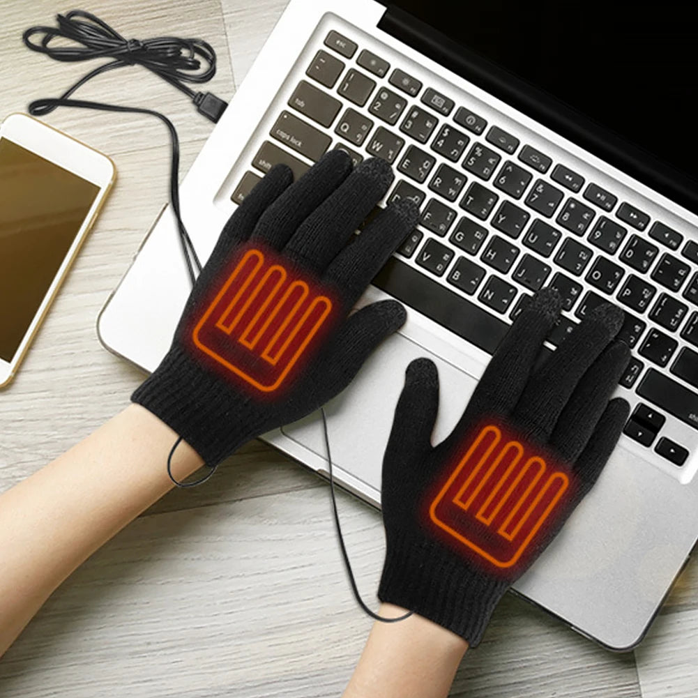 Winter Snowboard Touch Screen Knitted Gloves Hand Warmer Outdoor Riding Skiing Mitten for Cycling Driving Hiking Walking