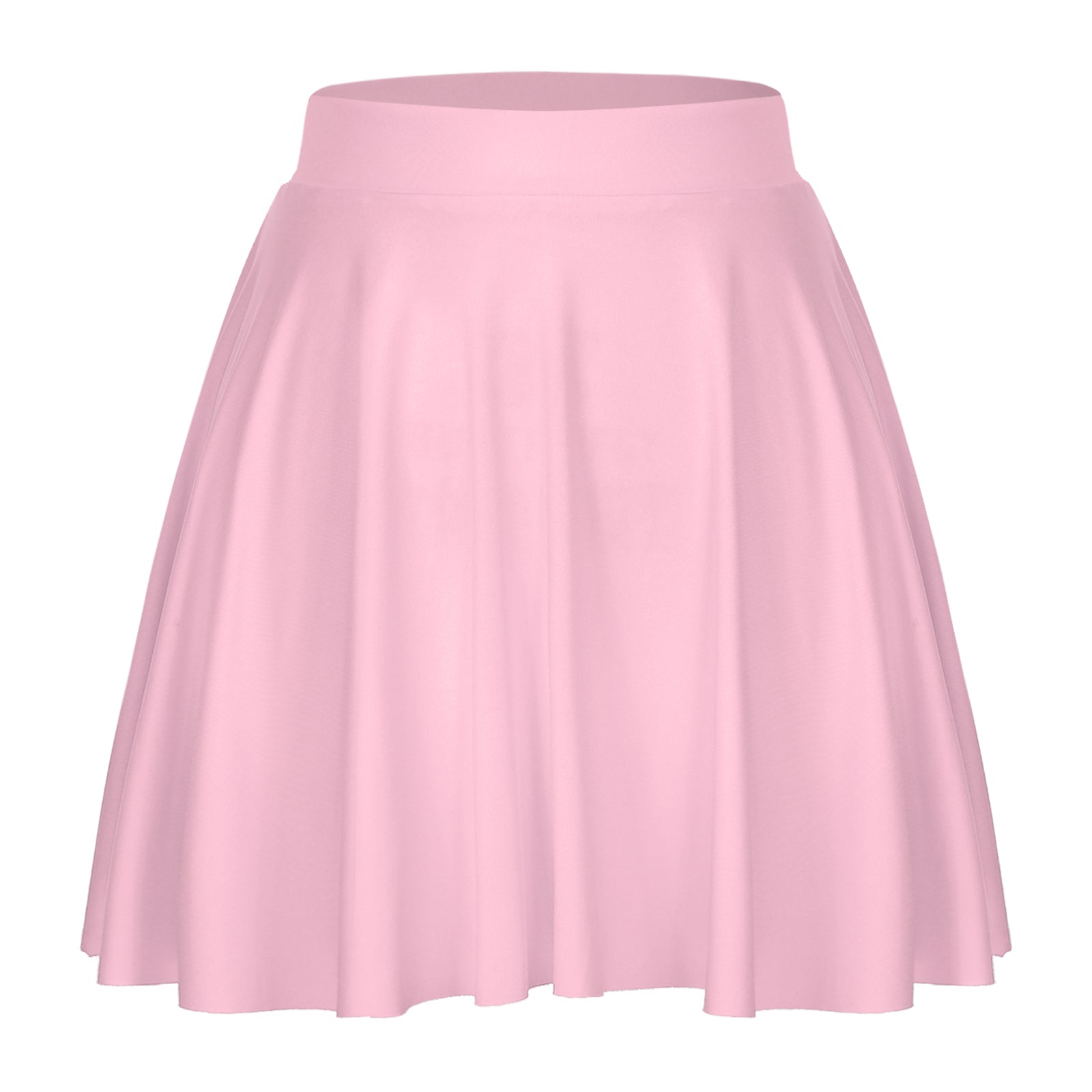 Elastic Waistband Flared Ruffles Skirts